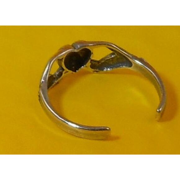 Vintage Sterling Silver Irish Claddagh Celtic Toe Ring Adjustable New-Old-Stock - Picture 5 of 10